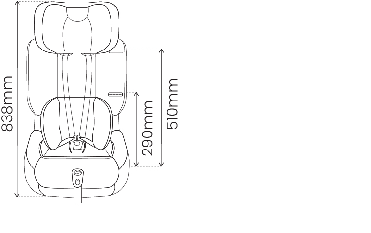 8034 Britax Safe-n-Sound B-Grow ClickTight + Black Opal Dimensions