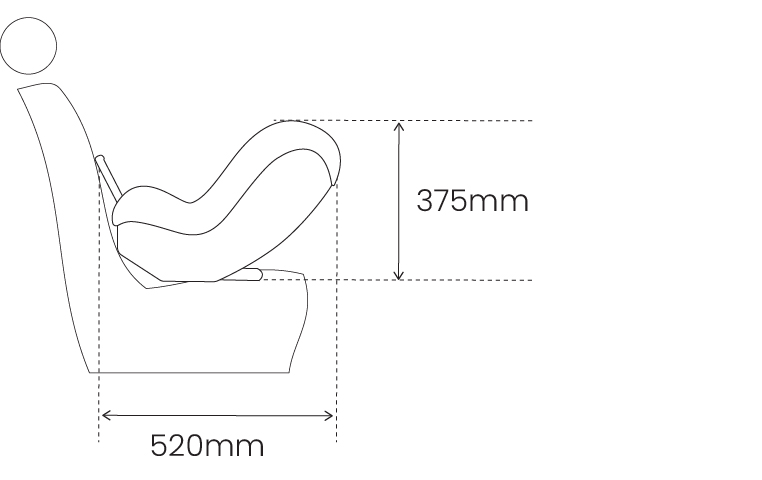 3675 Britax Safe-n-Sound B-Compaq Ifix Tex Dimensions