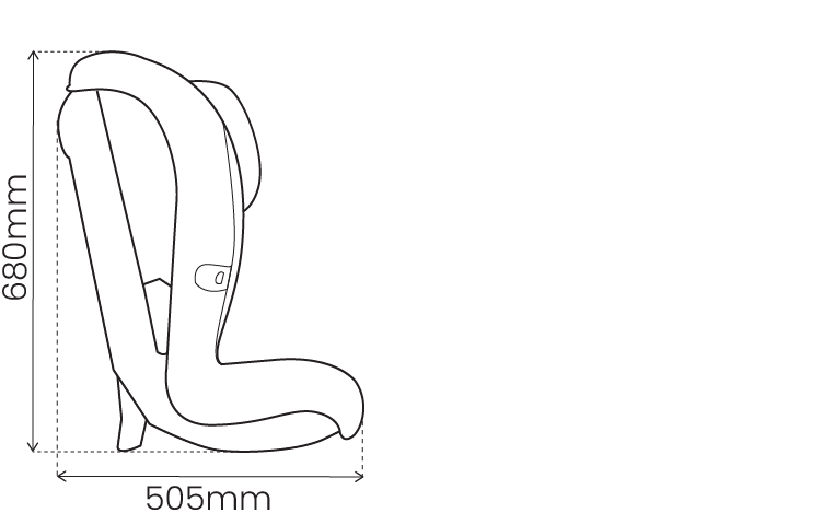 8028 Britax Safe-n-Sound Maxi Guard Black 2021 Dimensions