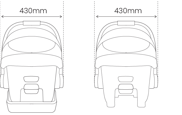 2302 Britax Safe-n-Sound B-Pod Lite Dimensions