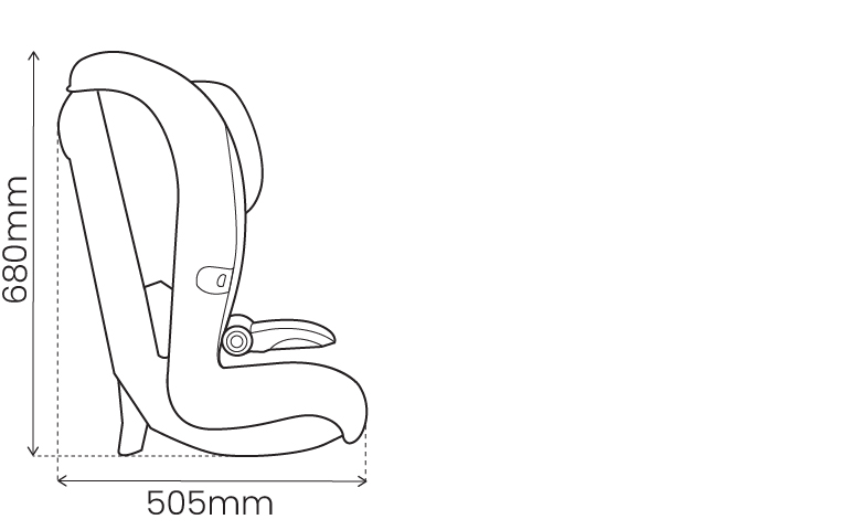 8045 Britax Safe-n-Sound Maxi Guard Pro + Grey Opal Dimensions