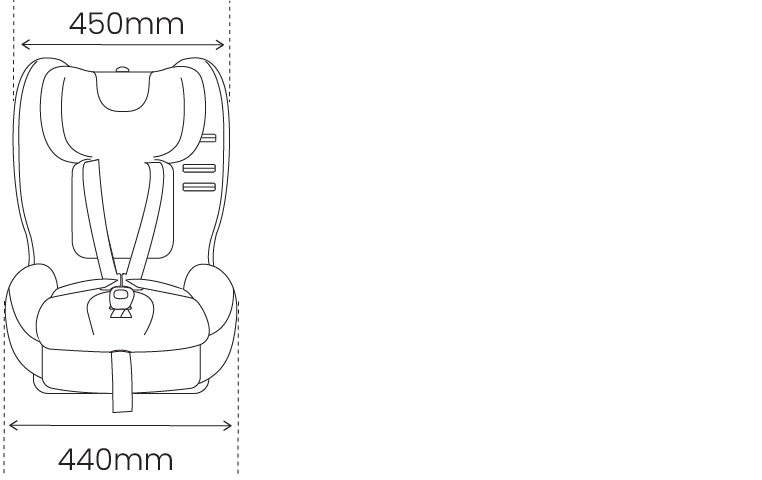 3675 Britax Safe-n-Sound B-Compaq Ifix Tex Dimensions