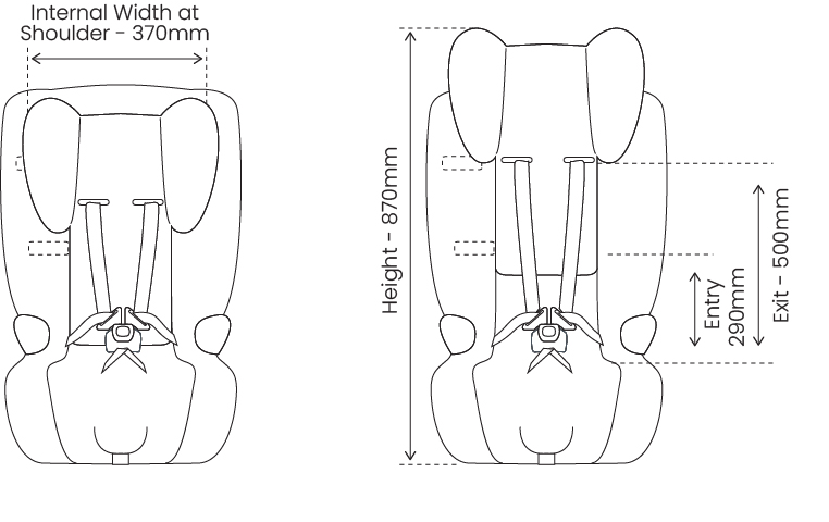8046 Safe-n-Sound Atlas Gro II Dimensions