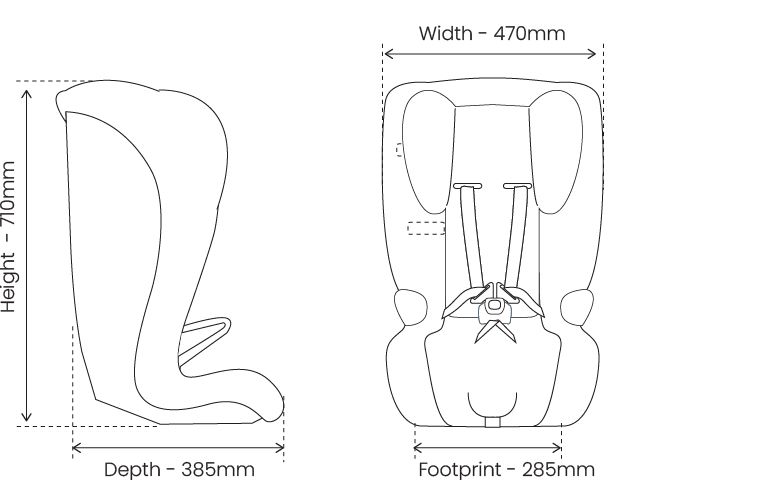 8046 Safe-n-Sound Atlas Gro II Dimensions