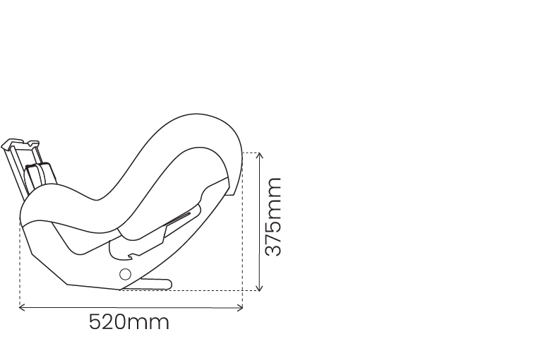 3681 Britax Safe-n-Sound Graphene EA Tex Dimensions