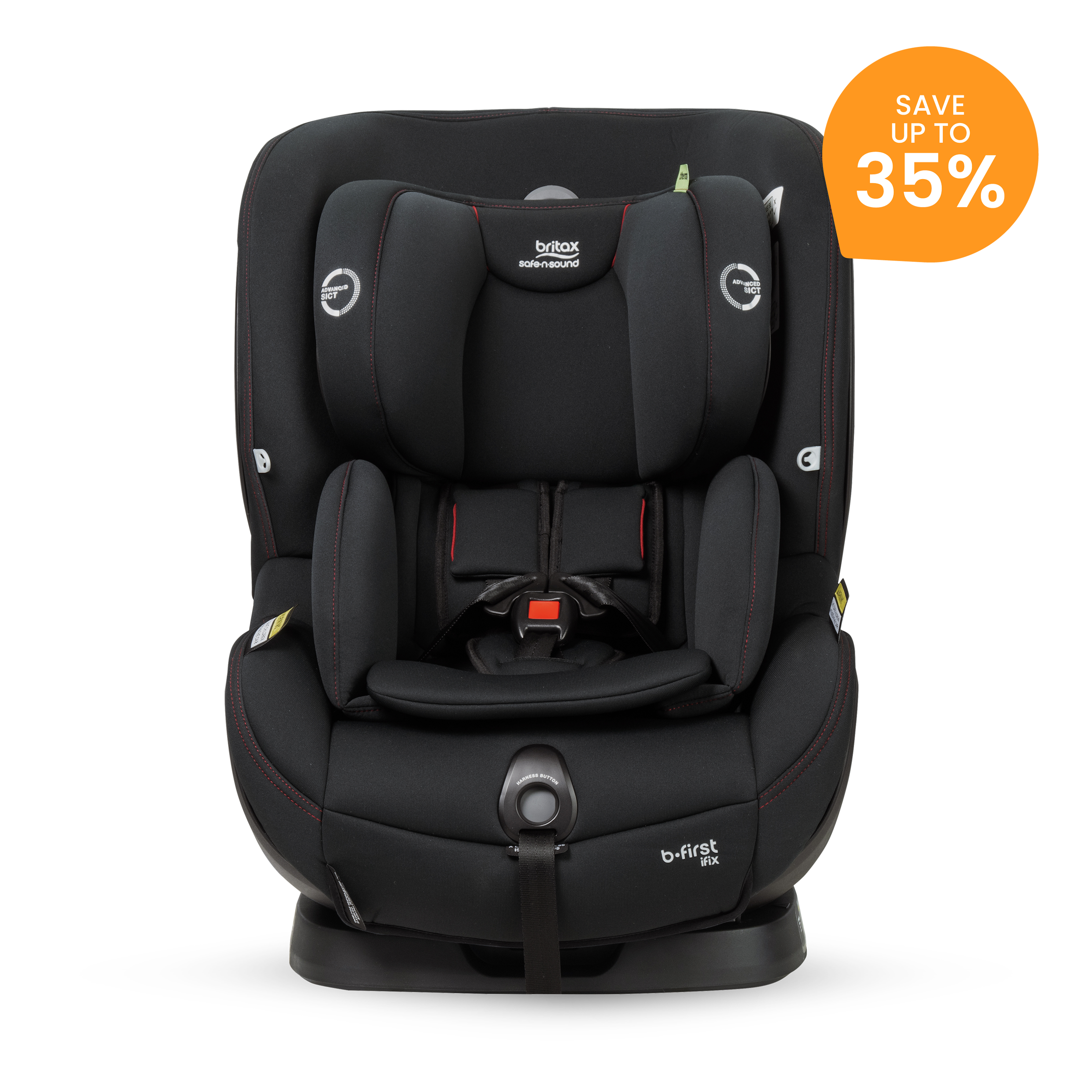 Britax 2018 Safest Car Seat B-First Ifix Convertible Car Seat Black