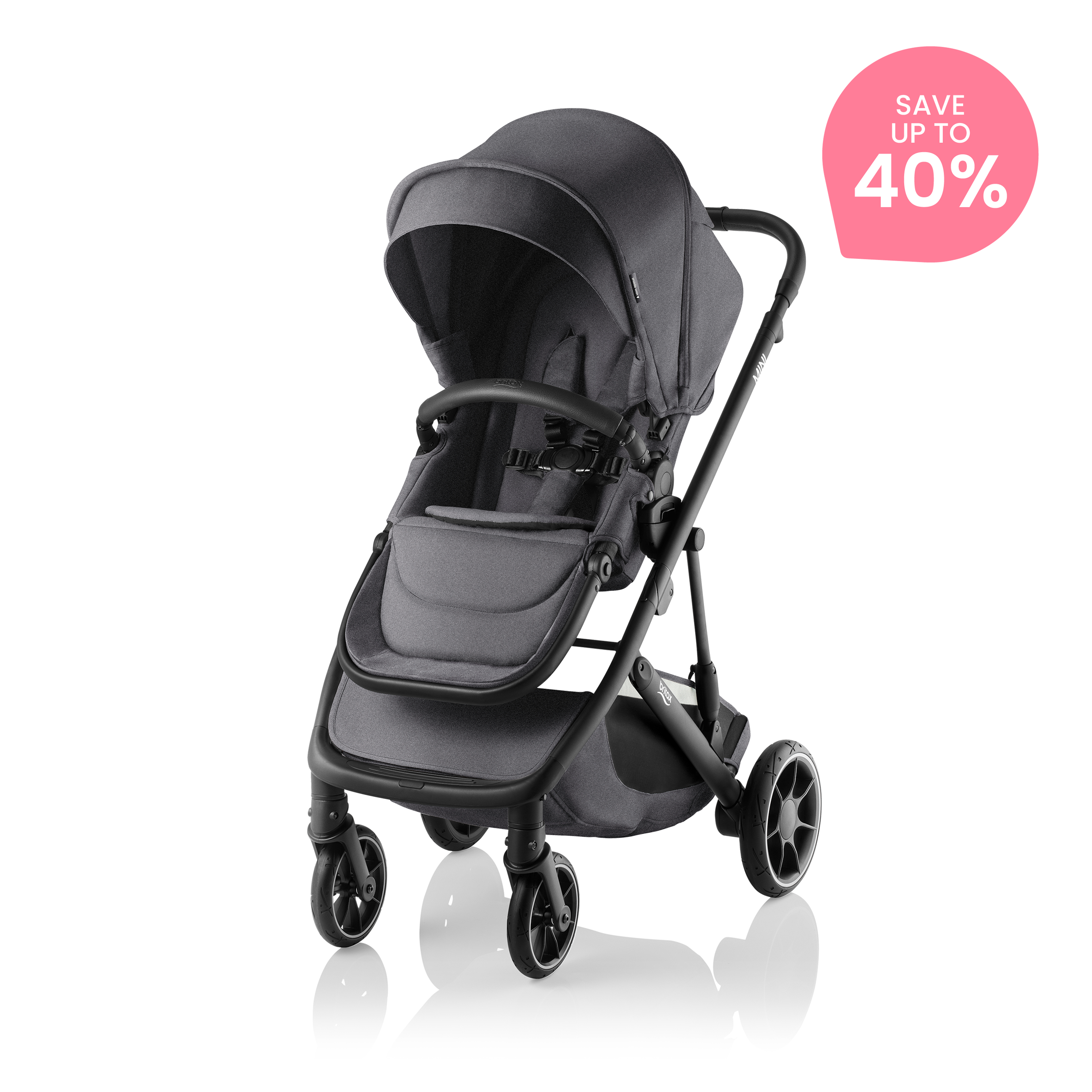 Britax Mini Mineral Grey Compact Lightweight Stroller