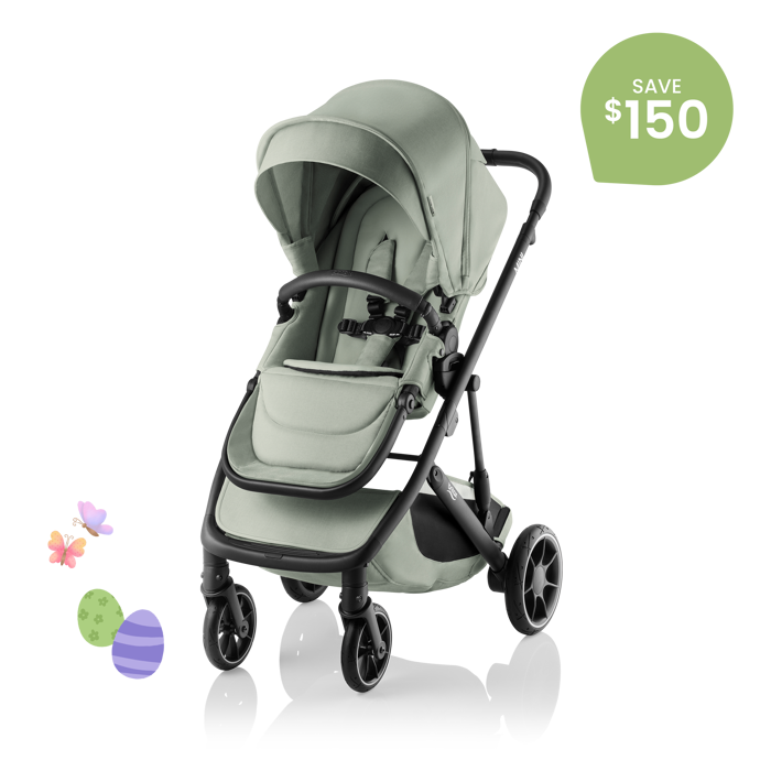 Britax Mini Sage Green Safe, Compact Stroller for Newborns