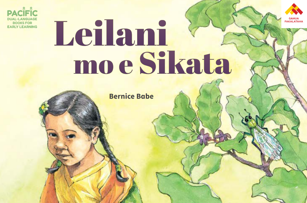 Leilani by a branch with a cicada on it on the cover of the book