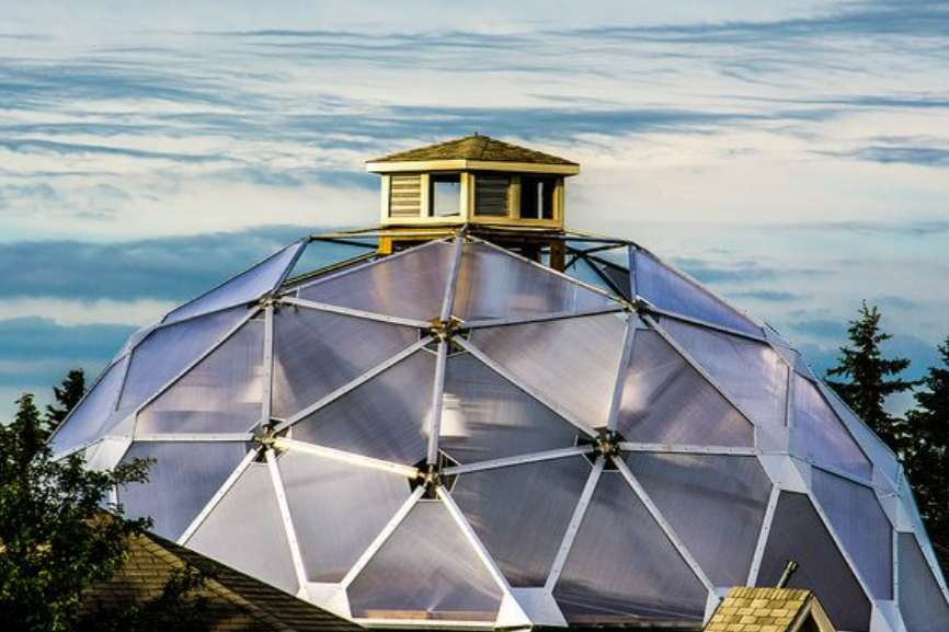 A geodesic dome