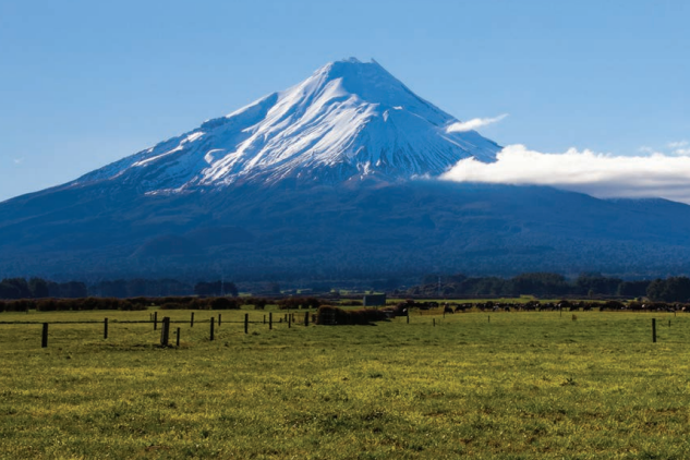 Photograph of a snow mountain