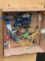 Electrical wiring and circuits for the self-watering system.