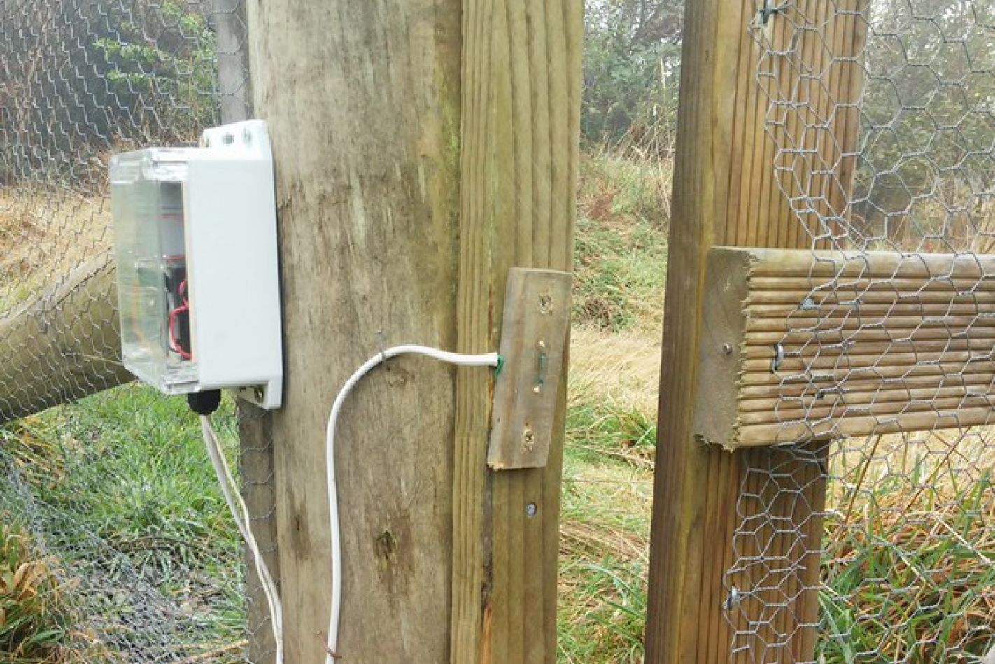 Sensor on a fence..