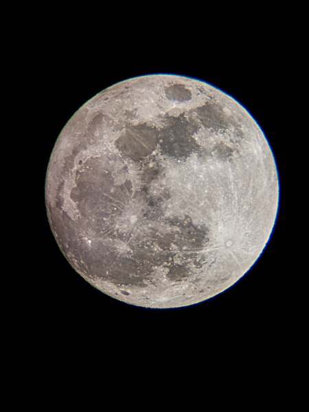 Close up of a full moon