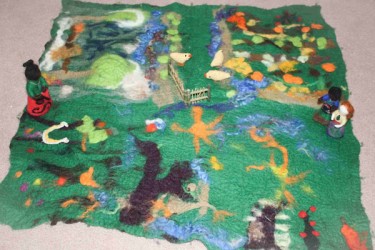 A felted story created by the children.