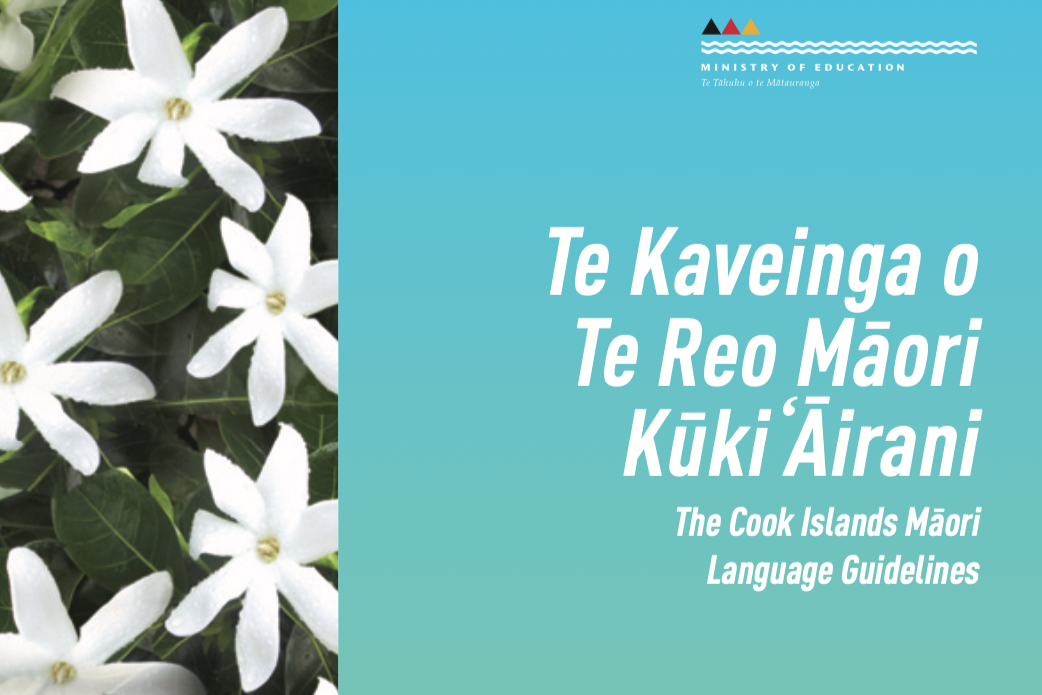 Cover page of The Cook Islands Māori Language Guidelines document. 