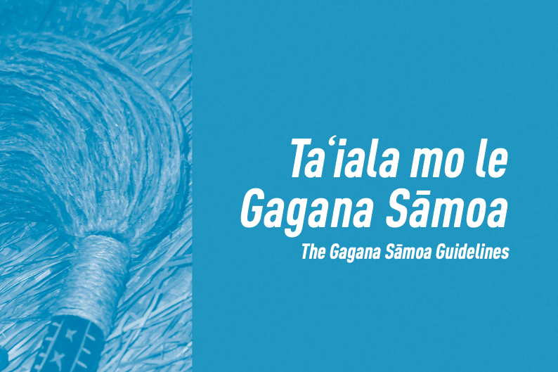 Cover page of The Gagana Sāmoa Guidelines document.