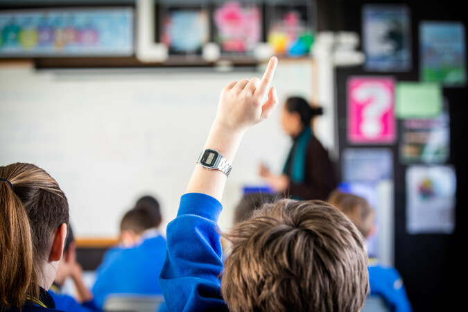 Students in a class room