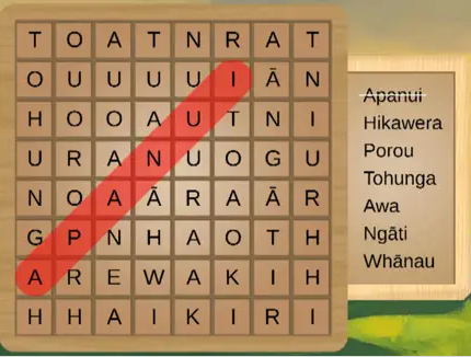 Reo Māori Wordsearch