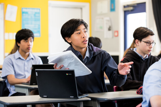 Students in a classromm