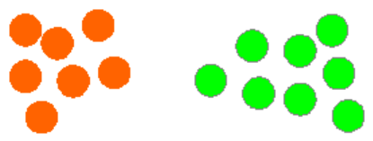 7 red sweets and 8 green sweets.