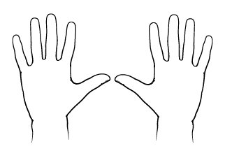 Black hand print template