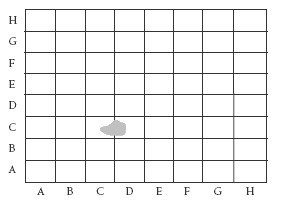 A grid with a cowpat image on it. 