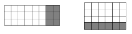 A 8 x 3 and a 6 x 4 cube grid.