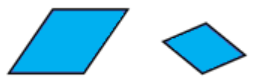Two rhombuses. 