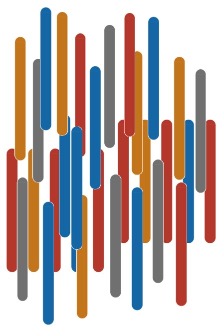 Gathering of iceblock sticks in Blue, Red, Orange and Grey.