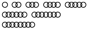 A set of chains from one to eight.