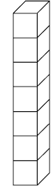 Seven multilink cuboids stacked on top of each other.