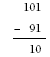 A subtraction equation.