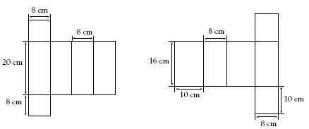 Two cube nets.