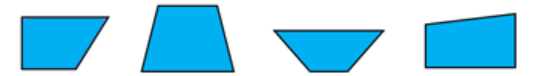 Four trapezium shapes.