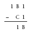 Long subtraction equation.