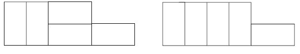 Pattern A consisting of two vertical mats and three horizontal mats. Pattern B consisting of four vertical mats and one horizontal mat.