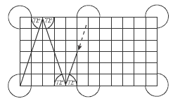 A diagram showing the ball's path.