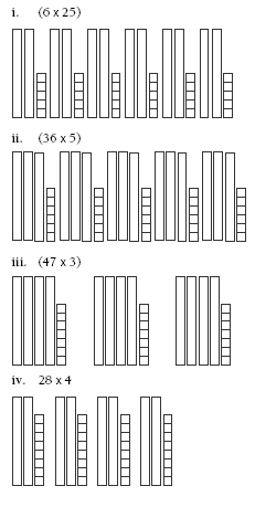 Multiplication using a vertical form.