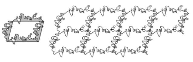 A freehand drawing of a geometrical tessellation tile pattern.