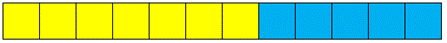 A stack of 7 yellow and 5 blue cubes.