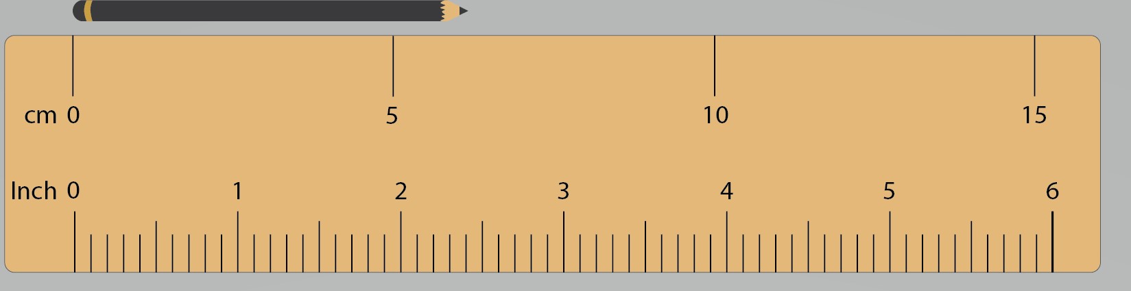 A ruler with a pencil resting on it, ready for measurement and marking.