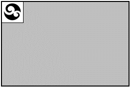 Grey rectangle with a small image in the top left corner.