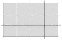 A grey rectangle representing a piece of paper with a grid of three rows and four columns.