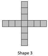 A cross pattern of squares.