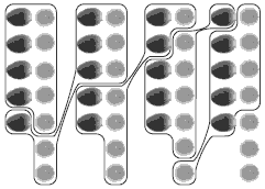 An illustration of four sets of recipe D containing 5 mangoes and 7 oranges can fit into recipe C of 4 mangoes and 5 oranges 5  times with 3 oranges left over.