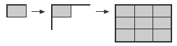 A diagram showing a rectangle increase by nine times.