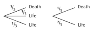 Graph of probability of survival 2/3.