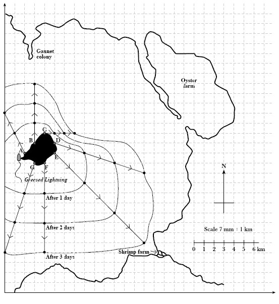 Map of the Gannet colony.