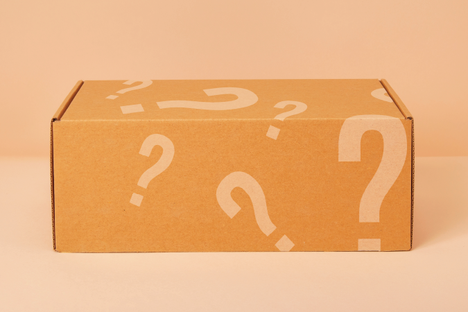 A box with question marks.